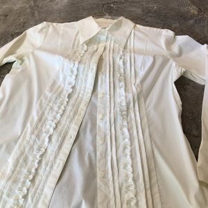 White long sleeve Carrera blouse size 12